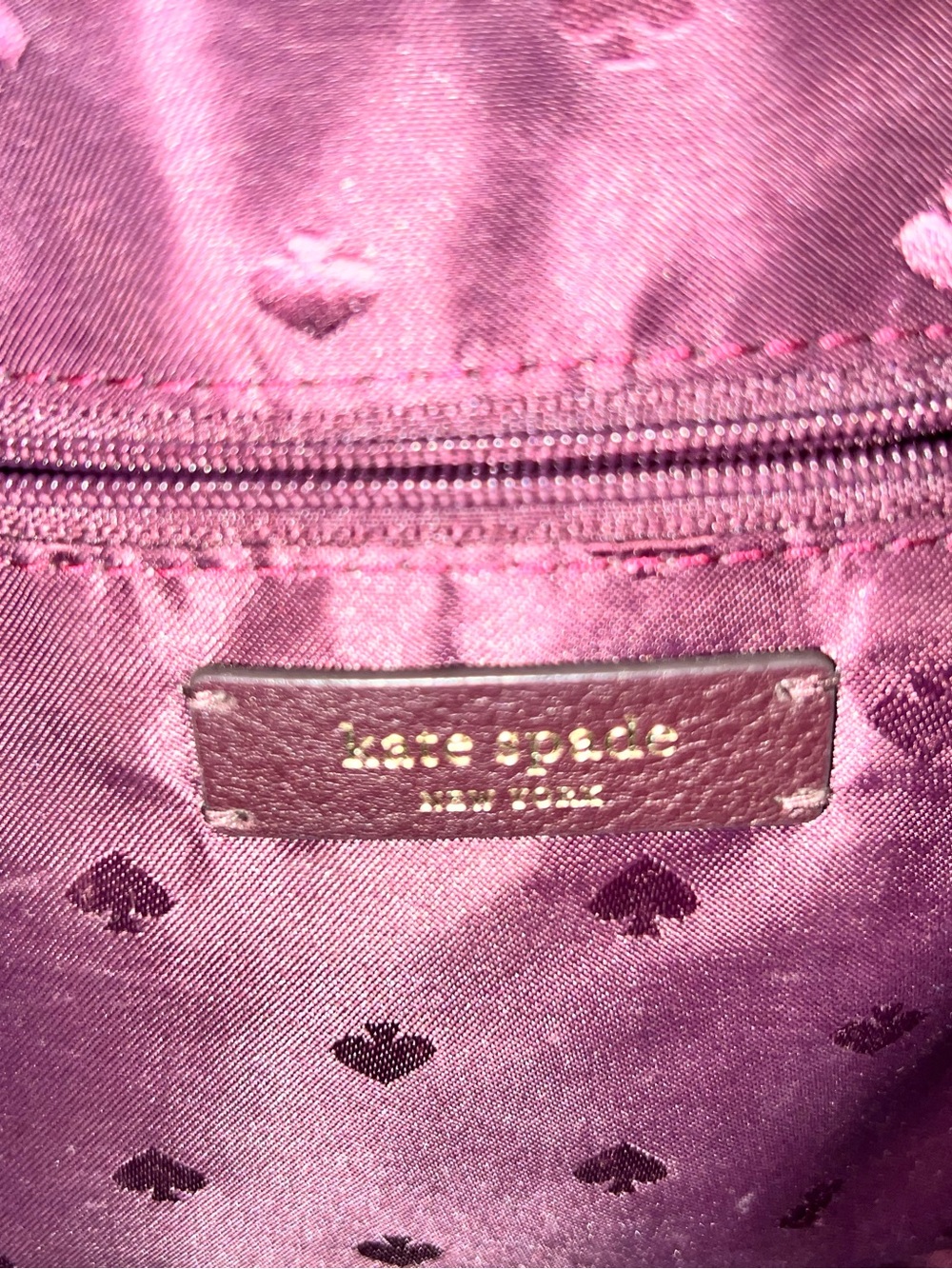 kate spade Mini Pebbled Leather Backpack in Burgundy - Picture 8 of 9